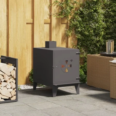 Estufa de Camping con Chimenea Negra 35x50x60 cm Acero | Foro24.es | Tu tienda online para hogar, jardín y más Foro24.es