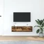 Cabinet de TV de roble ahumado 100x31x25,5 cm de madera elaborada | Foro24.es | Tu tienda online para hogar, jardín y más Foro24.es