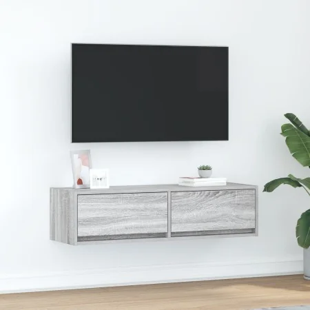 mueble de TV Gris Sonoma 100x31x25,5 cm Madera elaborada | Foro24.es | Tu tienda online para hogar, jardín y más Foro24.es