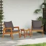 Conjunto de Bistro de 3 Piezas con Cojines de Madera Maciza de Acacia de , Sofás de exterior - Ref: Foro24-4106460, Precio: 2...