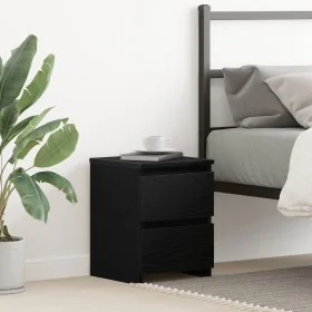 Comprar Mesa de Noche con Cajones de Roble Negro