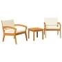 Conjunto Bistro de 3 Piezas con Cojines - Hecho de Madera maciza de Acacia | Foro24.es | Tu tienda online para hogar, jardín y más Foro24.es