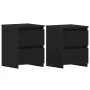 Mesitas de Noche con Cajones 2 pcs Negro Roble 30x30x40 cm von , Nachttische - Ref: Foro24-861989, Preis: 81,84 €, Rabatt: -5%%