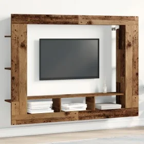 Cabinet de TV Montado en la Pared Madera Vieja