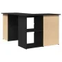 Escritorio de esquina de roble negro , 145x100x76 cm, hecho de madera elaborada von , Schreibtische - Ref: Foro24-862006, Pre...