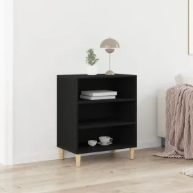 Sideboard Negro Roble 57x35x70 cm Madera Compuesta