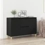 Aparador Negro de Roble 101x35x60 cm en Madera Ingenierizada by , Sideboards - Ref: Foro24-862044, Price: 112,32 €, Discount:...