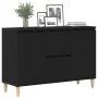 Aparador Negro de Roble 101x35x60 cm en Madera Ingenierizada by , Sideboards - Ref: Foro24-862044, Price: 112,32 €, Discount:...