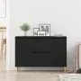 Aparador Negro de Roble 101x35x60 cm en Madera Ingenierizada by , Sideboards - Ref: Foro24-862044, Price: 112,32 €, Discount:...