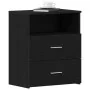 Mesita de Noche Negra de Roble 50x32x60cm de by , Nightstands - Ref: Foro24-862051, Price: 67,52 €, Discount: -5%%