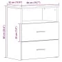 Mesita de Noche Negra de Roble 50x32x60cm de by , Nightstands - Ref: Foro24-862051, Price: 67,52 €, Discount: -5%%