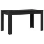 Mesa de Comedor Negra de Roble 140x74,5x76 cm de Madera de Ingeniería de , Mesas de cocina y de comedor - Ref: Foro24-862053,...