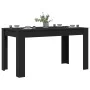 Mesa de Comedor Negra de Roble 140x74,5x76 cm de Madera de Ingeniería de , Mesas de cocina y de comedor - Ref: Foro24-862053,...