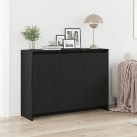 Comprar Sideboard Negro Roble 102x33x75 cm Madera