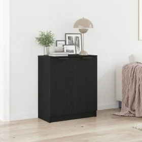 Mueble de almacenamiento Negro Roble 60x30x70 cm Madera elaborada by , Sideboards - Ref: Foro24-862086, Price: 59,24 €, Disco...