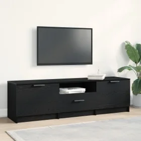 Gabinete para TV - Roble Negro - 140x35x40 cm - Hecho de Madera Ingieniería de , Muebles TV - Ref: Foro24-862088, Precio: 105...