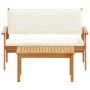 Set de sofá de jardín de 4 piezas con cojines de madera maciza de acacia de , Sofás de exterior - Ref: Foro24-4106579, Precio...