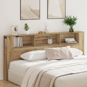 Cabecero Artisanal de Roble 220x18,5x104,5 cm de , Cabeceros y pies de cama - Ref: Foro24-862091, Precio: 99,52 €, Descuento:...