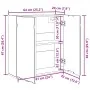 Gabinete Espejo de Baño - Roble Negro, 64x20x66.5 cm, Hecho de Madera Elaborada von , Badezimmerwaschtische - Ref: Foro24-862...