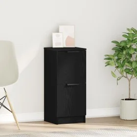 Aparador Negro de Roble - 30x30x70 cm, Hecho de Madera Elaborada de , Aparadores - Ref: Foro24-862098, Precio: 42,85 €, Descu...