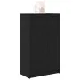 Armario para zapatos en roble negro, 59x35x100 cm, hecho de madera de , Armarios y almacenamiento - Ref: Foro24-862102, Preci...