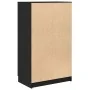 Armario para zapatos en roble negro, 59x35x100 cm, hecho de madera de , Armarios y almacenamiento - Ref: Foro24-862102, Preci...