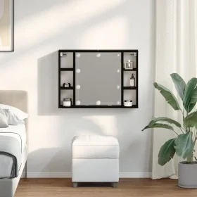 Comprar Espejo de LED - Roble Negro - 76x15x55 cm