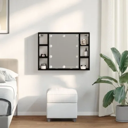Espejo de LED - Roble Negro - 76x15x55 cm - Hecho de Madera Elaborada | Foro24.es | Tu tienda online para hogar, jardín y más Foro24.es