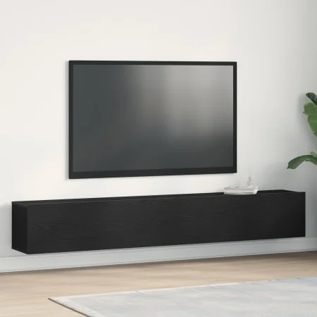 Armarios para TV 2 unidades Negro Roble 100x30x30 cm Madera by , TV Furniture - Ref: Foro24-862106, Price: 94,25 €, Discount:...