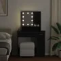 Mesa de Maquillaje LED en Roble Negro - 86.5 x 35 x 136 cm by , Tables - Ref: Foro24-862108, Price: 112,06 €, Discount: -5%%