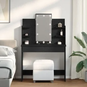 Mesa de tocador con luces LED Negro Roble 96x40x142 cm von , Schlafzimmerkommoden - Ref: Foro24-862109, Preis: 136,97 €, Raba...