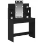 Mesa de tocador con luces LED Negro Roble 96x40x142 cm de , Tocadores para dormitorios - Ref: Foro24-862109, Precio: 136,97 €...