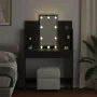 Mesa de tocador con luces LED Negro Roble 96x40x142 cm de , Tocadores para dormitorios - Ref: Foro24-862109, Precio: 136,97 €...