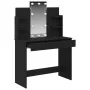 Mesa de tocador con luces LED Negro Roble 96x40x142 cm de , Tocadores para dormitorios - Ref: Foro24-862109, Precio: 136,97 €...