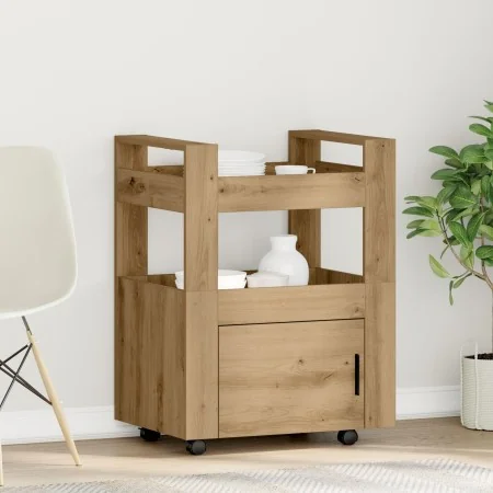 Carro de Cocina Roble Artisan 60x45x80 cm Madera Elaborada by , Kitchen and dining carts - Ref: Foro24-862121, Price: 83,73 €...
