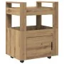 Carro de Cocina Roble Artisan 60x45x80 cm Madera Elaborada by , Kitchen and dining carts - Ref: Foro24-862121, Price: 83,73 €...