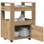 Carro de Cocina Roble Artisan 60x45x80 cm Madera Elaborada by , Kitchen and dining carts - Ref: Foro24-862121, Price: 83,73 €...