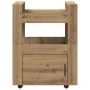Carro de Cocina Roble Artisan 60x45x80 cm Madera Elaborada by , Kitchen and dining carts - Ref: Foro24-862121, Price: 83,73 €...