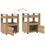 Carro de Cocina Roble Artisan 60x45x80 cm Madera Elaborada by , Kitchen and dining carts - Ref: Foro24-862121, Price: 83,73 €...