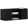 Cabinet de TV Negro Roble 100x35x40 cm Madera Fabricada | Foro24.es | Tu tienda online para hogar, jardín y más Foro24.es