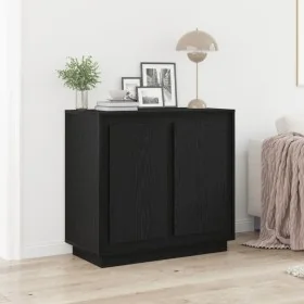 Sideboard Negro Roble 80x34x75 cm Madera elaborada de , Aparadores - Ref: Foro24-862133, Precio: 93,40 €, Descuento: -5%%