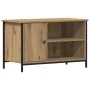 Cabinet de TV de roble artesanal 80x40x50 cm de madera procesada y acero by , TV Furniture - Ref: Foro24-862143, Price: 67,35...