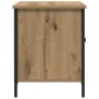 Cabinet de TV de roble artesanal 80x40x50 cm de madera procesada y acero by , TV Furniture - Ref: Foro24-862143, Price: 67,35...