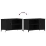 Aparador de TV Negro Roble 80x40x50 cm Madera Ingeniada y Acero | Foro24.es | Tu tienda online para hogar, jardín y más Foro24.es
