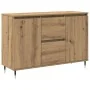 Sideboard con puertas y cajones de roble artesanal 101,5x35x70 cm | Foro24.es | Tu tienda online para hogar, jardín y más Foro24.es