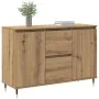 Sideboard con puertas y cajones de roble artesanal 101,5x35x70 cm | Foro24.es | Tu tienda online para hogar, jardín y más Foro24.es