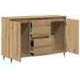 Sideboard con puertas y cajones de roble artesanal 101,5x35x70 cm | Foro24.es | Tu tienda online para hogar, jardín y más Foro24.es