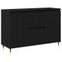 Sideboard con Puertas y Cajones Negro Roble 101,5x35x70 cm | Foro24.es | Tu tienda online para hogar, jardín y más Foro24.es