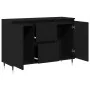 Sideboard con Puertas y Cajones Negro Roble 101,5x35x70 cm | Foro24.es | Tu tienda online para hogar, jardín y más Foro24.es