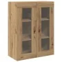Armario de Pared con Puertas de Cristal Roble Artesano 69,5x34x90 cm von , Sideboards - Ref: Foro24-862160, Preis: 100,30 €, ...